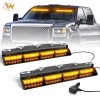 Emergency Dash Strobe Lights 2x16.8 Inch Amber White 48 LED