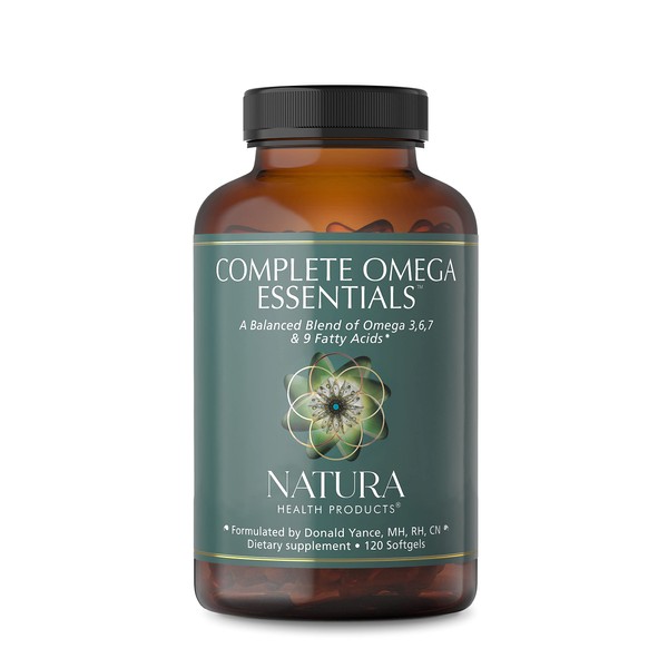 Natura Health Products - Complete Omega Essentials - Premium Fish Oil Concentrate with Sea Buckthorn and Borage Seed Oils for Optimal Ratios of Omega 3, Omega 6, Omega 7, and Omega 9 Fatty Acids