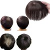 LeoQ natural crown part wig snap-on hairpiece, 1 piece, natural black / 레오큐 자연스러운 정수리 부분가발 똑딱이 헤어피스, 1개, 내츄럴블랙