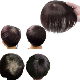 LeoQ natural crown part wig snap-on hairpiece, 1 piece, natural black / 레오큐 자연스러운 정수리 부분가발 똑딱이 헤어피스, 1개, 내츄럴블랙