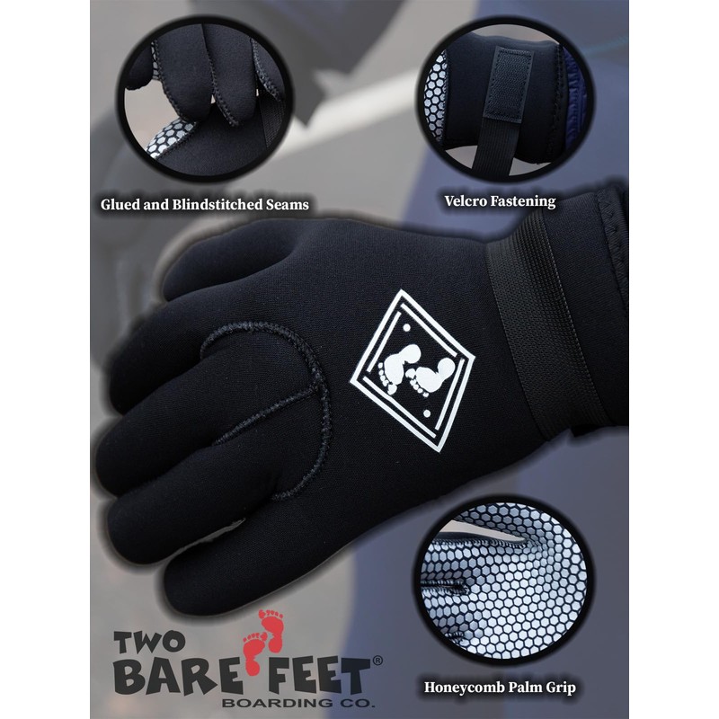 Two Bare Feet Neoprene Wetsuit Gloves Adults 3mm - Surf,