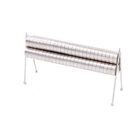 Brudazon 50 Mini Disc Magnets 6 x 2 mm N52 Strongest Level Neodymium Magnets Ultra Strong Power Magnet for Model Making, Photo, Whiteboard, Notice Board, Fridge, Crafts, Magnetic Disc Extra Strong