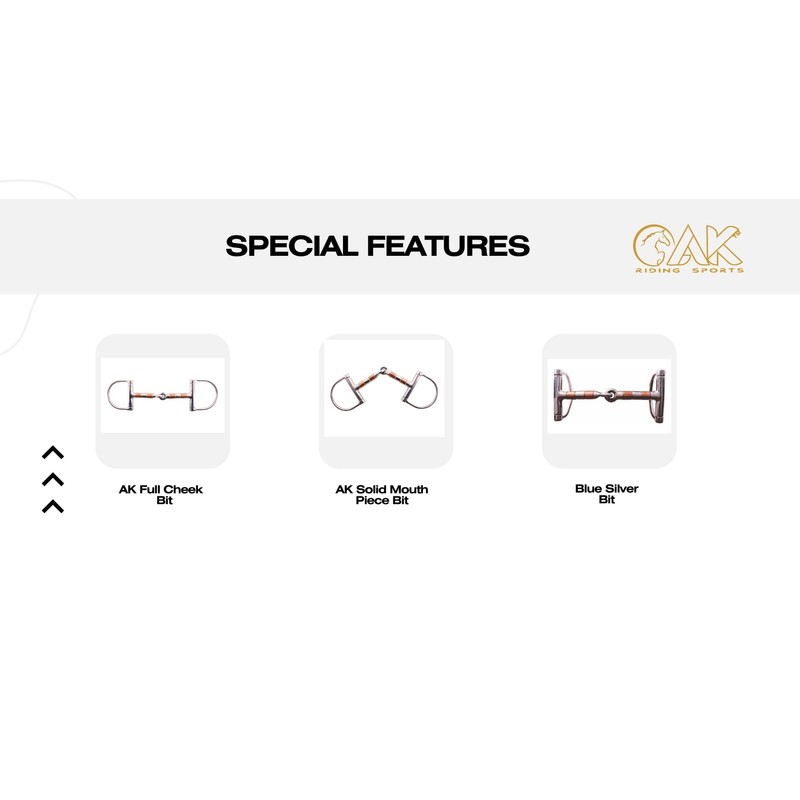 AK D-Bit with Cooper Roller Mouth with Single Joint Horse
