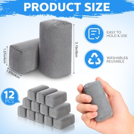 Riakrum 12 Pack Microfiber Applicator Pads Suede Car Detailing Sponge Applicator Coating Sponge Pads Ceramic Coating Applicator Pads for Cars Ceramic Spray Coating Applying Wax Metal Plastic Trim