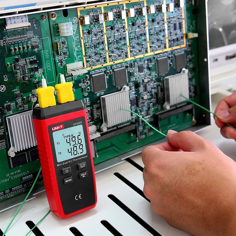 UT320D Dual Channel K/J Digital Thermometer, Thermocouple Temperature Meter Temperature