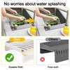 TIKNIK Kitchen Sink Splash Guard with Suction Cup, Silicone Sink