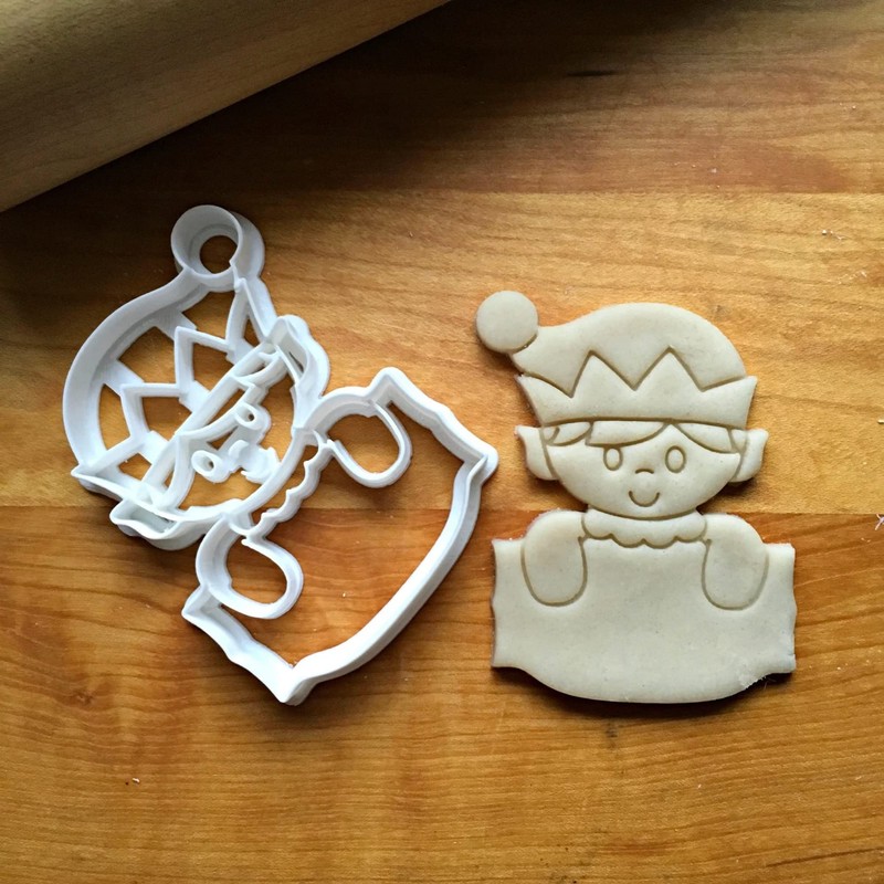 Sweet Prints Inc Elf with Plaque Cookie Cutter - Dishwasher