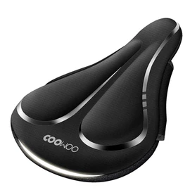 COOWOO Bicycle Saddle Cover, Super Thick Memory Foam Saddle Cushion, No Butt Pain, Shock Absorption with Night Reflective Strips for Road Bike, Mountain Bike, Cross Bike