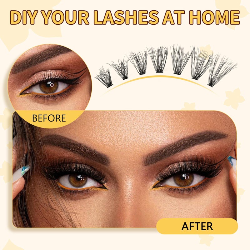 QUEWEL DIY Lash Extension Kit, 320Pcs 30D+40D 3D Clusters Mix