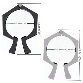 2PCS Tumbler Holder Tumbler Clamp for Sublimation,Pinch Tumbler Clamp Perfect,Tumbler Clamp Sublimation Tools for 20 Oz Cups Skinny Straight Tumblers(Black&Grey)-SATONBEYI