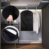 Black Suit Carrier - Reusable Garment Bag with Full Zipper,