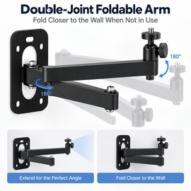 Foldable Projector Wall Mount for Home & Office – Adjustable Aluminum Alloy Bracket in 20cm, 35cm, 40cm & 80cm Sizes