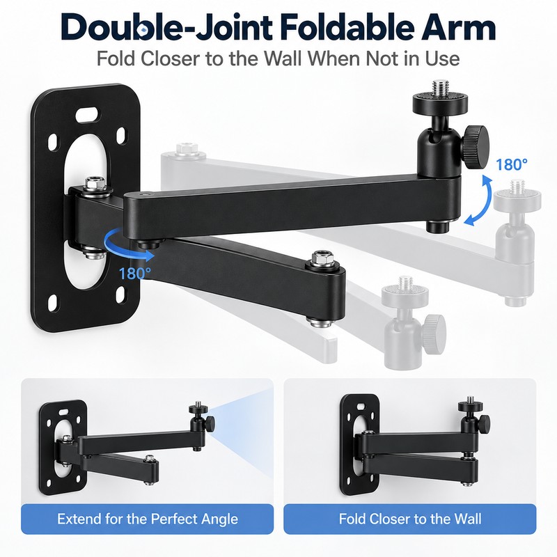 Foldable Projector Wall Mount for Home & Office – Adjustable