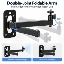 Foldable Projector Wall Mount for Home & Office – Adjustable Aluminum Alloy Bracket in 20cm, 35cm, 40cm & 80cm Sizes