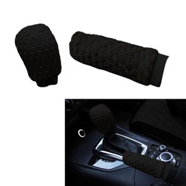 Mearo Car Handbrake Cover Gear Shift Knob Cover, Car Gear Shift Knob Cover & Handbrake Cover, Automotive Anti-Slip Breathable Comfortable Handbrake Gear Shift Protector Universal for Most Car