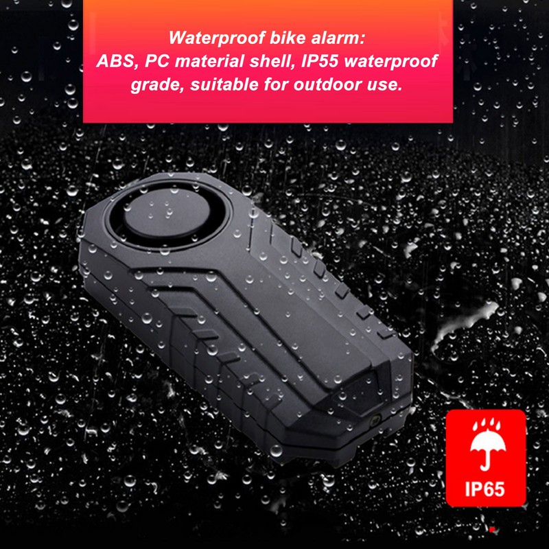 Bike Alarm 113dB Sensitivity Volume Adjustable Waterproof Bike Anti Theft