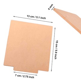 10 hojas rectangulares de acrílico de 4 mm para base de luz LED, 5 x 6 pulgadas, 0.16 pulgadas de grosor, panel de vidrio de plástico con papel protector para letrero de mesa, proyecto de exhibición de bricolaje