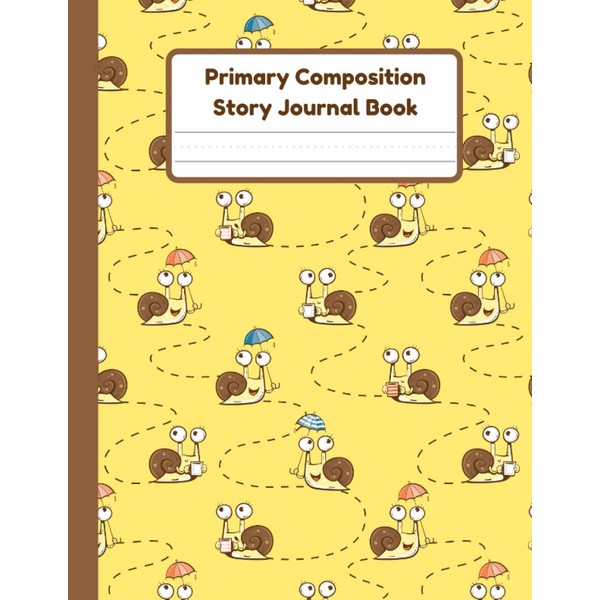 Primary Composition Story Journal Book: Snail Notebook | Dotted Mid
