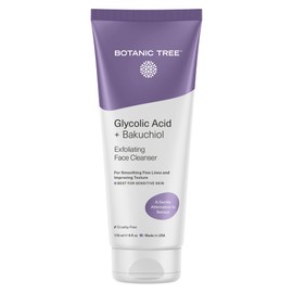 Botanic Tree Botanic Tree Bakuchiol & Glycolic Acid Exfoliating Face Wash for Sensitive Skin - Gently Exfoliate with natural retinol-like bakuchiol & glycolic acid for fresh glowing skin