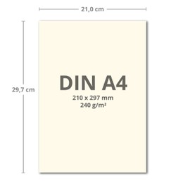 DIN A4 Sheets of Coloured Cardboard, 240 g/m²