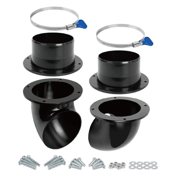 POWERTEC 70292V 4" Cyclone Dust Collection Elbows and Couplers Separator