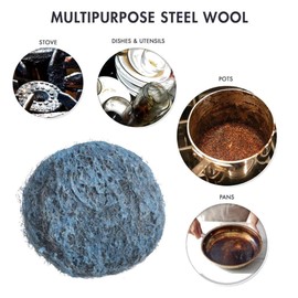 18 Pack Steel Wool Soap Pads by SCRUBIT - Metal Scouring Cooktop Cleaning Pads Used for Dishes, Pots, Pans, and Ovens - Pre-Soaped for Easy Cleaning of Tough Kitchen Grease and Oil