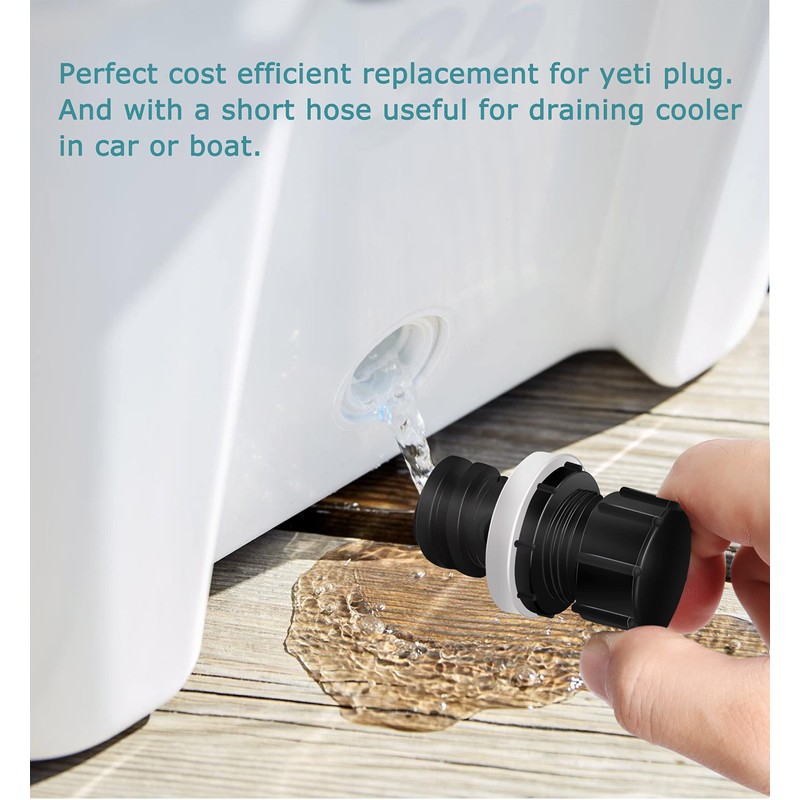 Cooler Drain Plug Hose Connection Compatible with Yeti Cooler,Cooler Drain