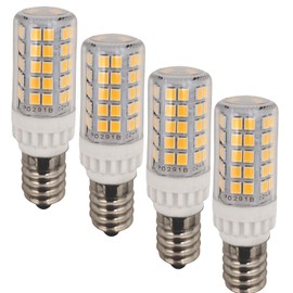 WELESHEI LED E14 Microwave Bulb 5W Equivalent 60 W for Appliance Ceiling Fan Sewing Dryer Fridger Dispenser Chandelier Light E14 European Base Bulb Daylight 4 Pack