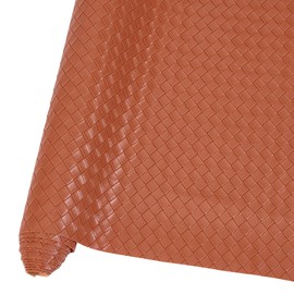 BEUNITONE 2 Sheets 12"x54" Weave Faux Leather Fabric,Embossed Weaven Faux Leather for Crafts DIY, Upholstery Leathers Pleathers Sheets,DIY and Crafting Weaving Leathers,Cedar Brown,Thickness 0.9mm