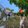 Universal Adjustable Trampoline Basketball Hoop Set, with 3 Mini Balls