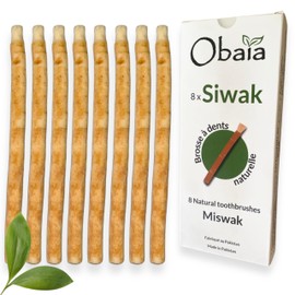 8 Stück Siwak Sticks Sparsame Form, 100 % natürliche Araq-Holzzahnbürste Miswak für Zahnaufhellung, Reiniger, Desinfektionsmittel, Meswak Biologisch abbaubar und vegan.