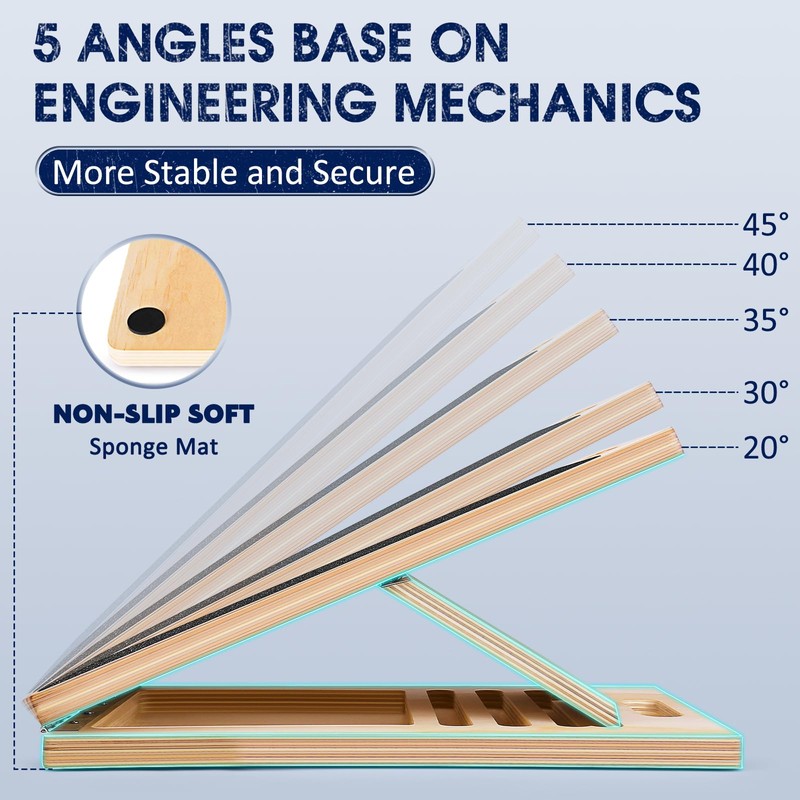 Portable Wooden Slant Board for Calf Stretching Squats Calf Stretcher