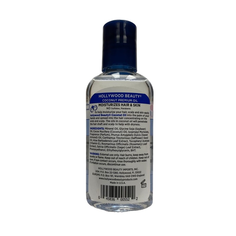 Hollywood Beauty Coconut Oil, 2 Ounce