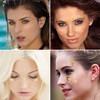 Feelairy Pack of 4 Tattoo Metallic Temporary Tattoo Face Gold,