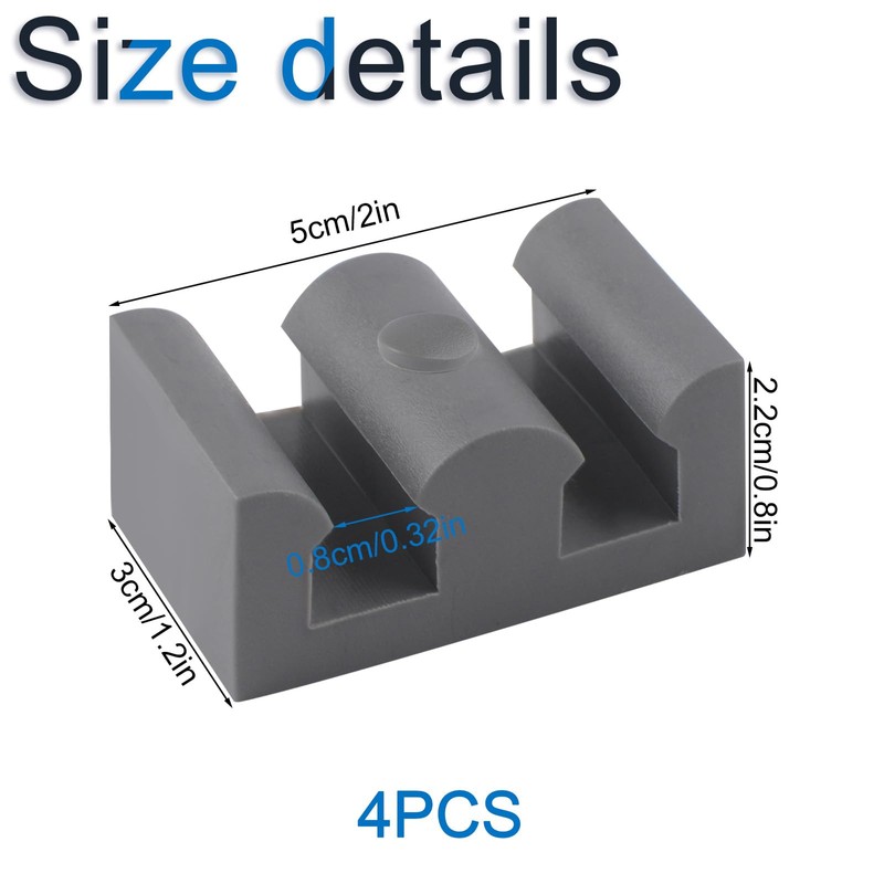 INCREWAY 4PCS Framed Sliding Silicone Door Bumpers Suitable for All