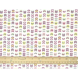 Camelot Fabrics Colorful Arrows Highway Up Down Cotton Fabric Camelot Fabrics By the HALF Yard