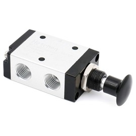 Heschen Pneumatic Air Valve, Hand Draw Valve 3R210-08 3 Way 2 Position PT1/4 Normally Closed