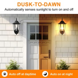 TJOY 8 Pack Dusk to Dawn Light Bulbs Outdoor, Light Sensor LED Light Bulb, Automatic on/Off Photocell Bulb for Outdoor Porch Lighting, 60W Equivalent, Energy Efficient 9W, Soft White 2700K, E26 Base