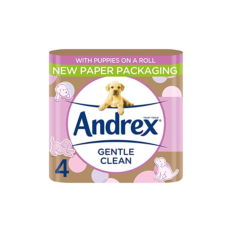 Andrex Gentle Clean Toilet Rolls - 4 Toilet Roll Pack