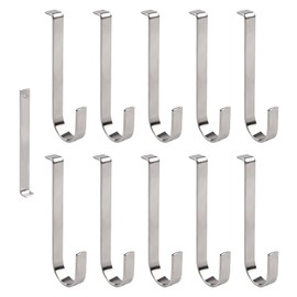 UFURMATE Vinyl Siding Hangers, 10PCS Heavy Duty Stainless Steel Low Profile No Hole Hanger Vinyl Siding Hooks No Damage No Drill Hook for Hanging Outside Home or Holiday Decor