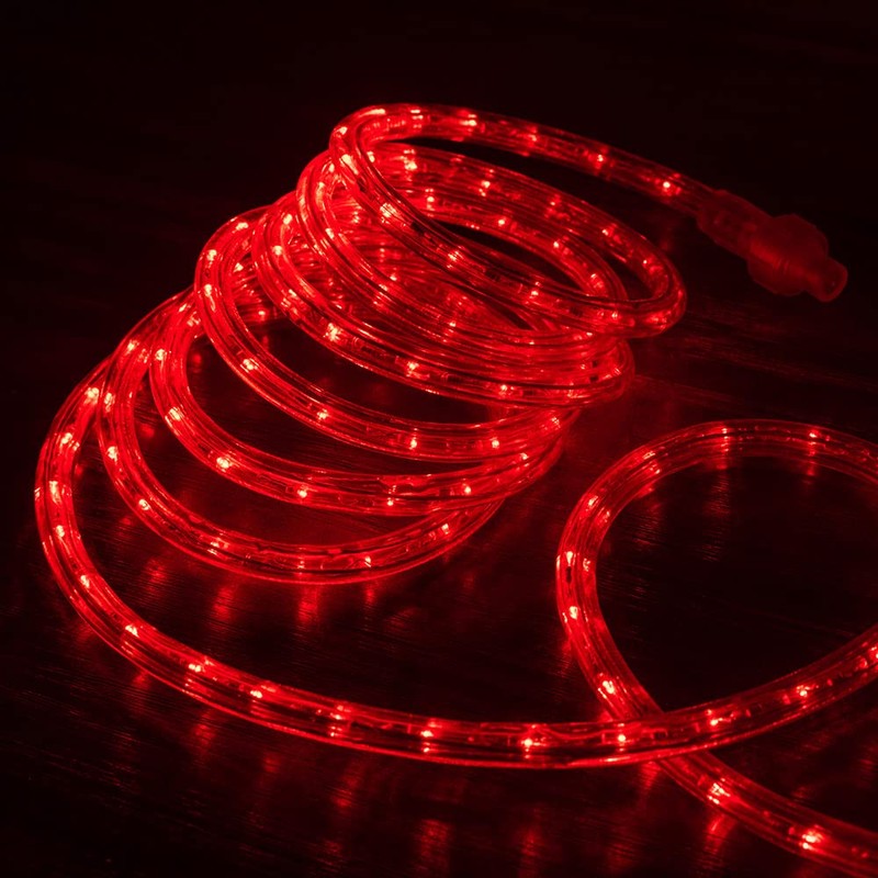 West Ivory 762LEDs, 100ft Red Outside LED Rope Light, 8