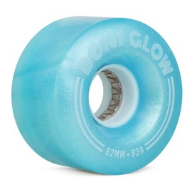 Bont Skates - Glow Light Up LED Quad Roller Skate Wheels - Recreational Street Outdoor Skating - 62x35mm 83A - Pack of 4 (Tickle Blue)