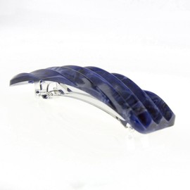 1 Barrette 8,8x3 cm Serrated in Lapisblau – Made in Germany – Welovebeads