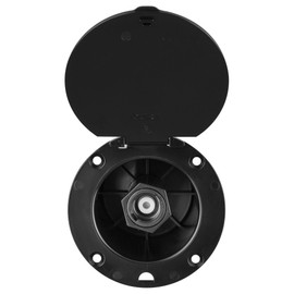 Dura Faucet DF-SA184-BK RV Outdoor Exterior Utility Spray Dock Port with Quick Connect Hookup (Black) (Black)