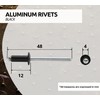 DOJA Industrial Black Aluminium Blind Rivets 4.8 x 12 mm