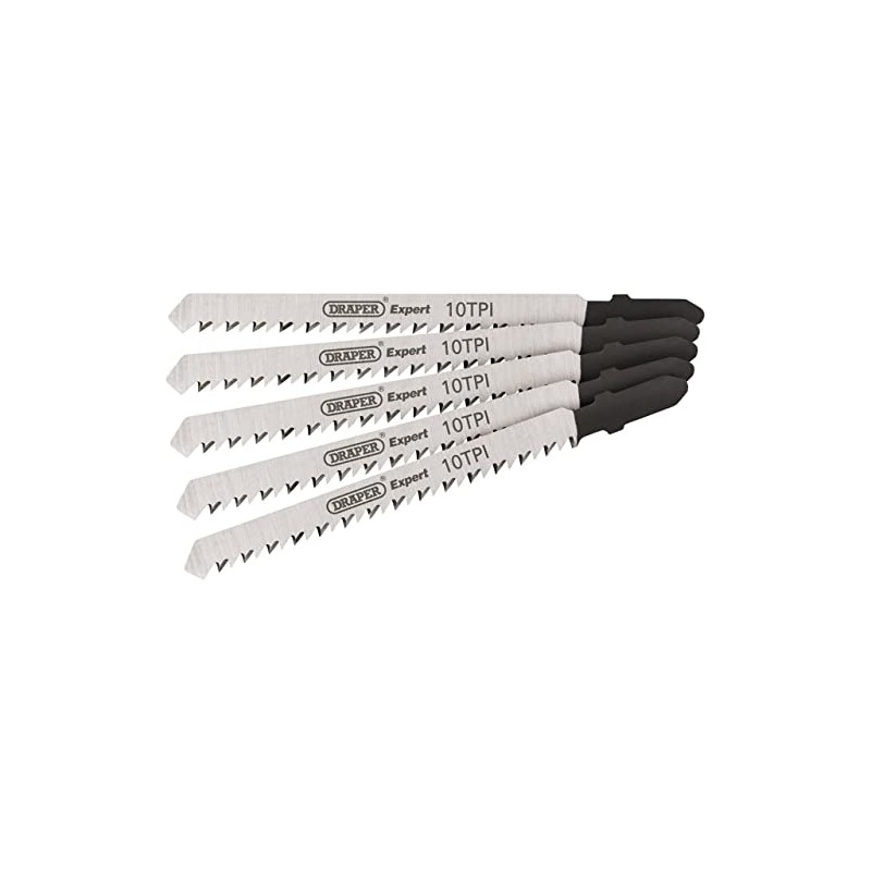 Draper 81718 Expert 5 Piece DT101BR 100mm Jigsaw Blade Set,
