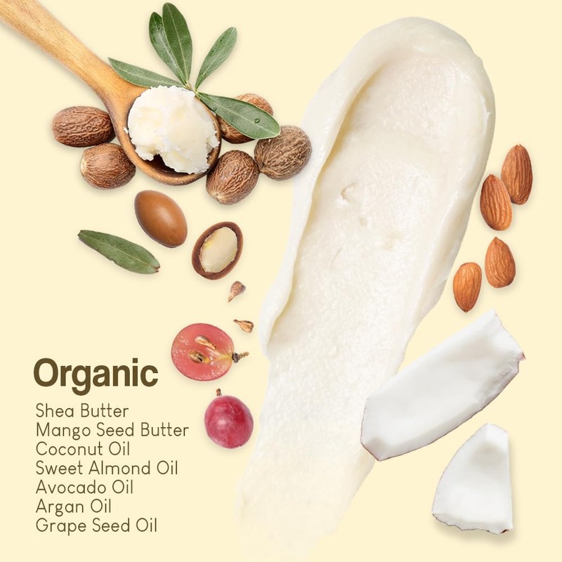 AKWAABA New Whipped Shea Butter (Sweet Mango) - Nourishes, Moisturizes