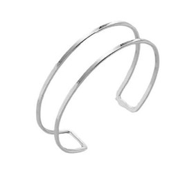 ZMANYIJEW Upper Arm Bracelet Cuff Bangle Minimalist Gold Metal Coil Arm Cuff Bracelets for Women Irregular Wave Chunky Cuff Bangle Armband Statement Party Jewelry (silver-3)