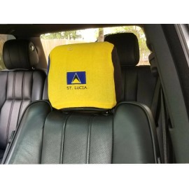 firebuns St Lucia Country Flag Design Car Seat Head Rest Covers St Lucian Headrest Cover