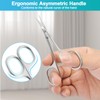 CGBE Cuticle Scissors with Extra Fine Curved, Ergonomic Asymmetric Handle